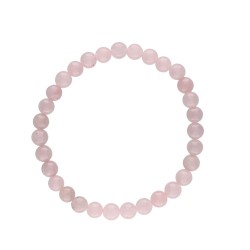 Bracciale in Quarzo Rosa 6mm