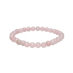 Bracciale in Quarzo Rosa 6mm