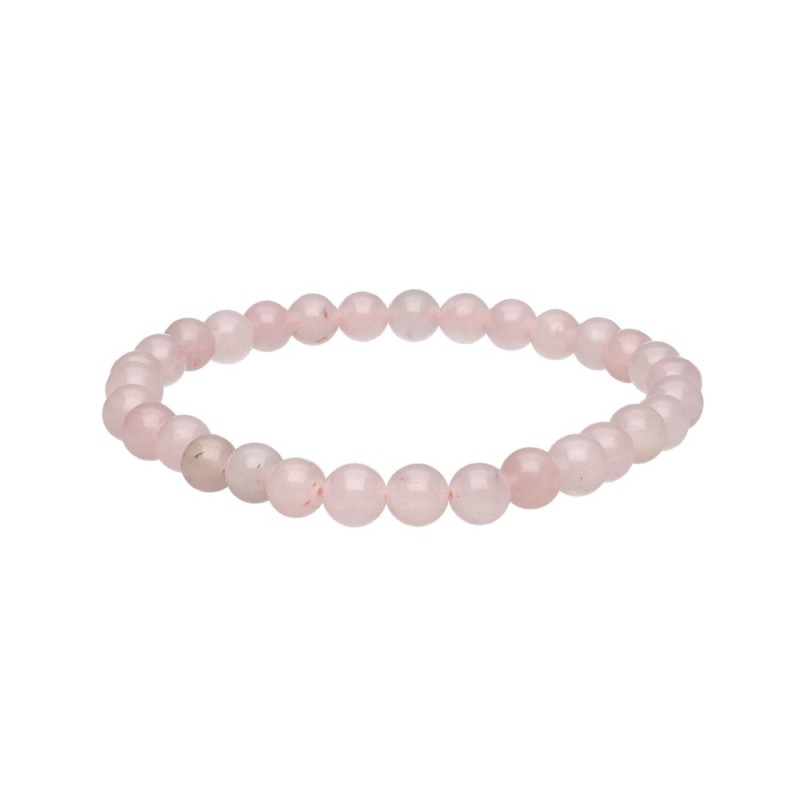 Bracciale in Quarzo Rosa 6mm