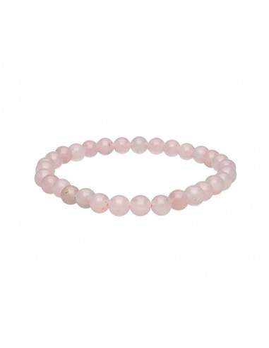Bracciale in quarzo rosa da 6mm