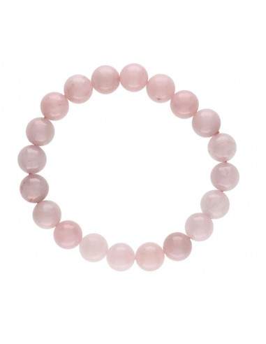 Bracciale di quarzo rosa da 10 mm