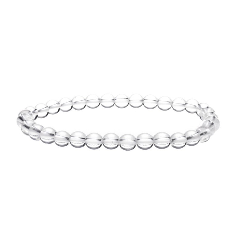 Bracciale in Quarzo Bianco 6mm