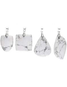Pendentif cabochon en howlite 2