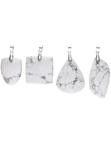 Pendentif cabochon en howlite