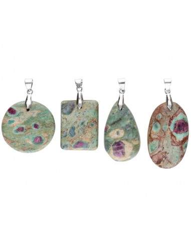 Ruby Cabochon with Zoisite Pendant