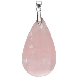 Ciondolo a cabochon in quarzo rosa
