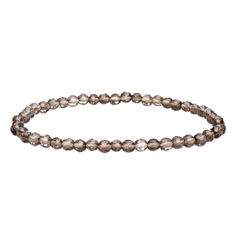 Bracciale Faccettato in Quarzo Fumè 3mm