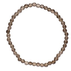 Bracciale Faccettato in Quarzo Fumè 3mm