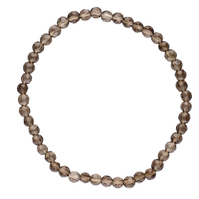 Bracciale Faccettato in Quarzo Fumè 3mm
