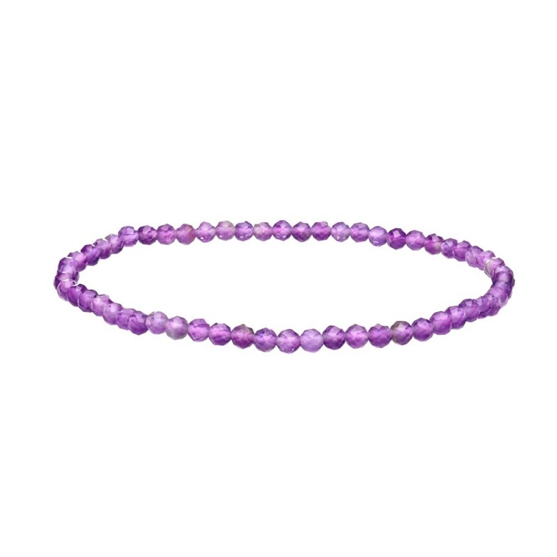 Bracciale Facetato di Ametista 3mm