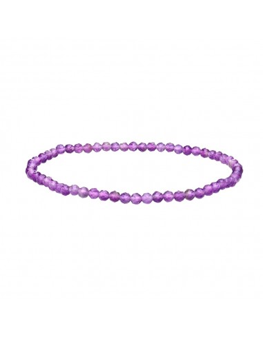 Bracciale sfaccettato di ametista 3mm