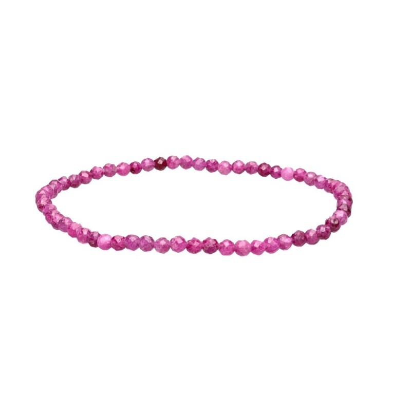 Bracciale Facettato di Rubino 3mm