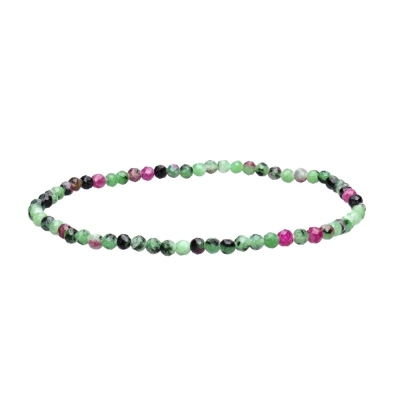 Bracciale Facettato di Rubino con Zoisite 3mm