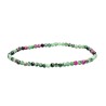 Pulsera Facetada de Rubí con Zoisita 3mm