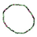 Pulsera Facetada de Rubí con Zoisita 3mm