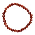 Pulseira jasper bola vermelha de 6mm