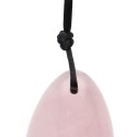 Pequeno ovo yoni de quartzo rosa com buraco