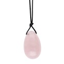 Oeuf moyen Yoni en quartz rose avec trou