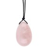 Ovo Yoni de Quartzo Rosa Grande com Buraco