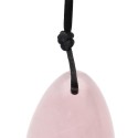 Ovo Yoni de Quartzo Rosa Grande com Buraco