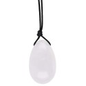 Medium White Quartz Yoni Egg with Hole