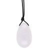 Medium White Quartz Yoni Egg with Hole