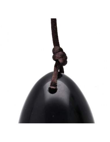 Grande ovo yoni obsidiano com buraco