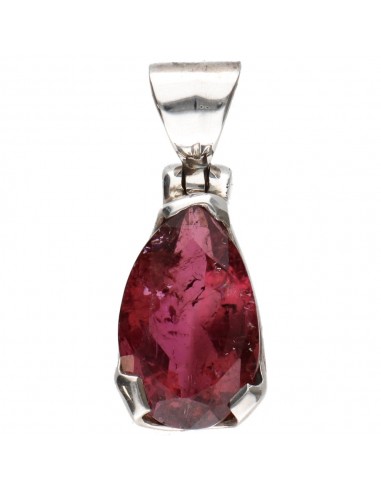 Ciondolo in tormalina rosa in argento...