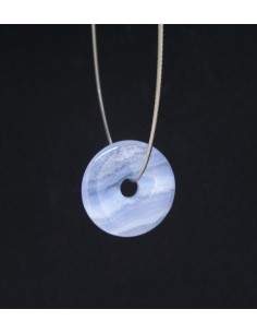 Donut azul de calcedónia Pequeno