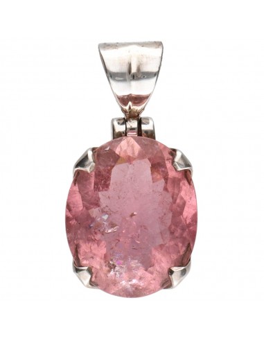 Ciondolo in tormalina rosa in argento...