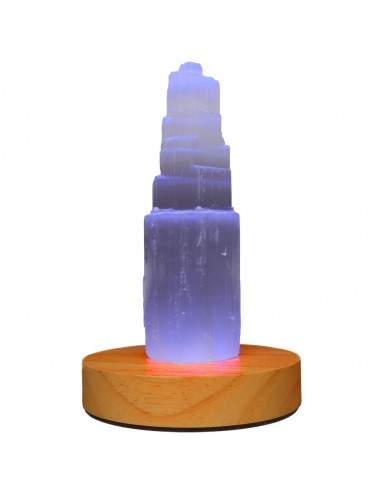 LED Base Lamp Kit with Selenite Monolith