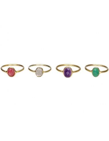 Anello con Minerale Casuale in...