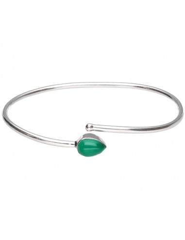 Bracelet plaqué argent avec minéraux...