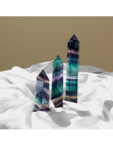 Punte Lucidate di Fluorite Arcobaleno