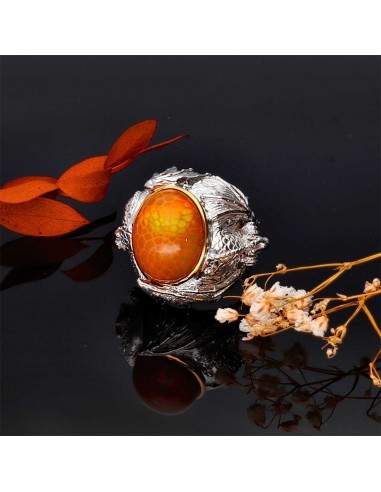 Dragon Skin Opal Ring in 925 Sterling...
