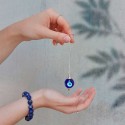 Pendule œil turc plaqué argent (PEND96)