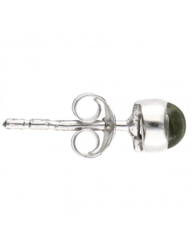 Orecchini a bottone con peridoto in...