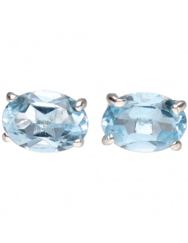 Orecchini a bottone in topazio...