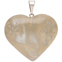 Pendentif cœur de citrine réchauffé