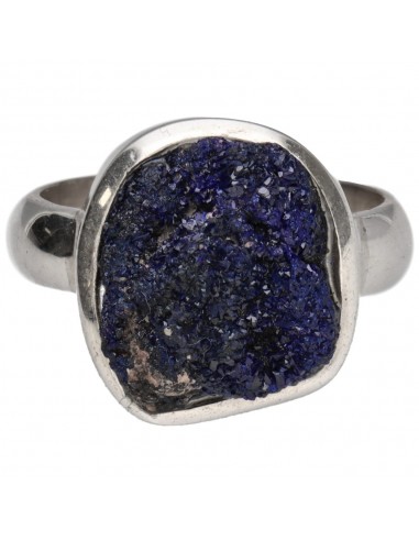 Anello di azzurrite in argento 925 (6g)