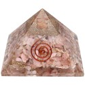 Pyramide de Rhodochrosite en résine avec spirale 7x7cm