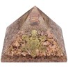 Rhodonite Resin Pyramid with Metatron 7x7cm