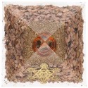 Rhodonite Resin Pyramid with Metatron 7x7cm