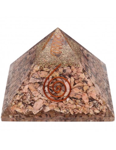 Piramide in resina di Rodonite con...