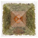 Resin Peridot Pyramid with Spiral 7x7cm