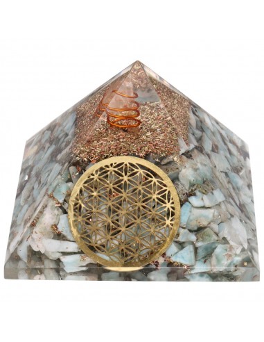 Piramide in orgonite di larimar in...
