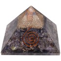 Resin Iolite Pyramid with Spiral 7x7cm