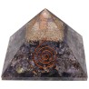Resin Iolite Pyramid with Spiral 7x7cm