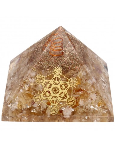 Piramide in resina orgonite con...