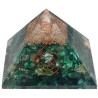 Malachite Resin Pyramid with Spiral 7x7cm